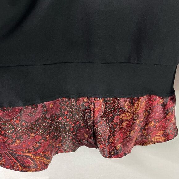 Susan Lawrence 2-in-1 Sweater Vest Satin Blouse Top - Medium - Picture 5 of 8